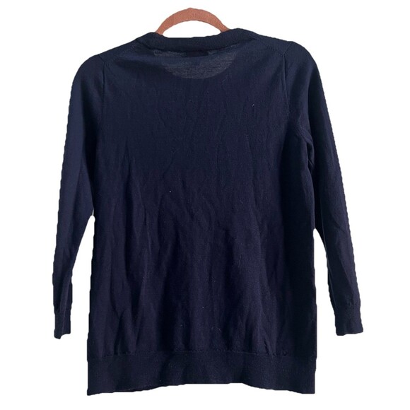 J. Crew Sweater Women’s M Blue Navy Margot Crewneck Merino Wool - Picture 5 of 6
